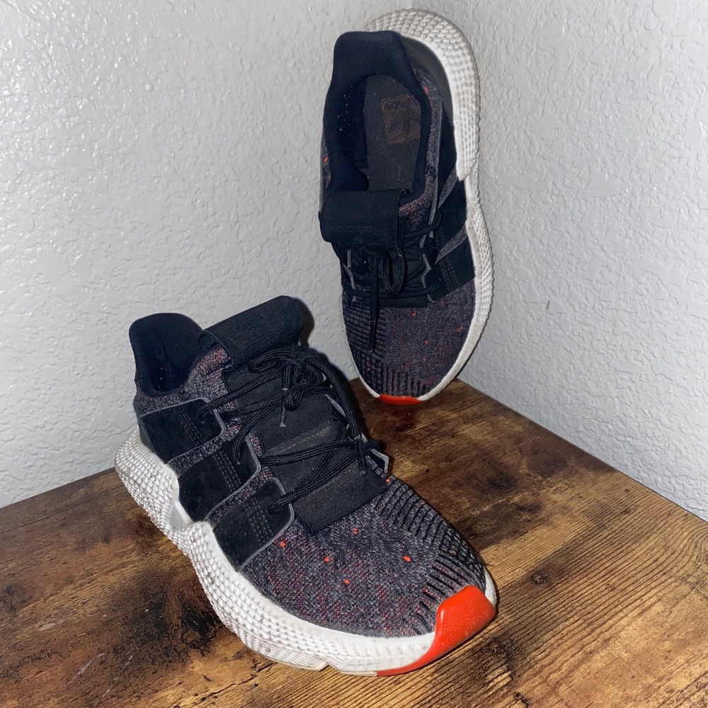 Adidas Originals Prophere Running Shoes Black Red White Boy's Size 4.5 Women's 7